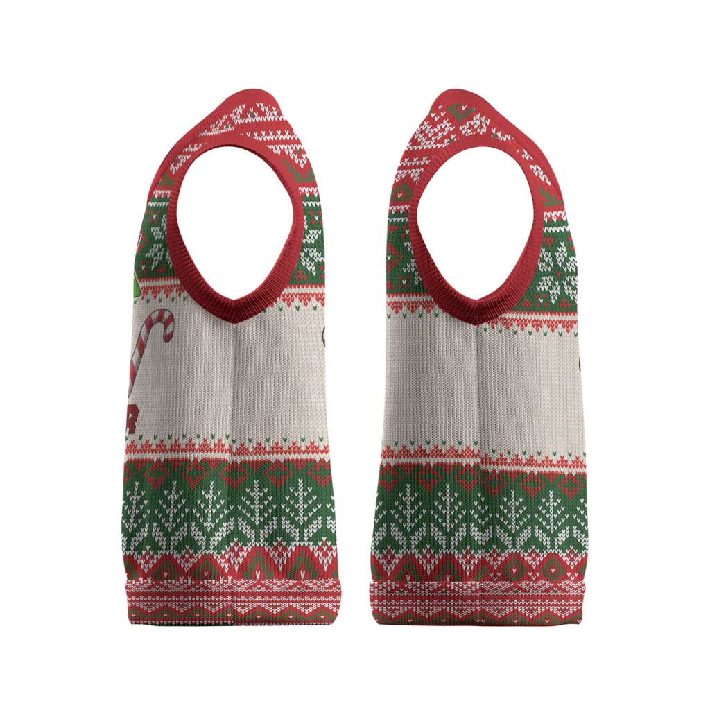 Son Of A Nut Cracker Christmas Knitted V-Neck Vest Xmas Holiday Patterns - Wonder Print Shop
