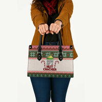 Son Of A Nut Cracker Christmas Leather Bag Xmas Holiday Patterns - Wonder Print Shop