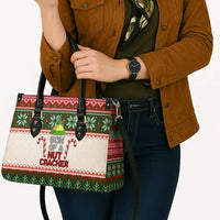 Son Of A Nut Cracker Christmas Leather Bag Xmas Holiday Patterns - Wonder Print Shop
