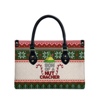 Son Of A Nut Cracker Christmas Leather Bag Xmas Holiday Patterns - Wonder Print Shop