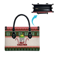Son Of A Nut Cracker Christmas Leather Bag Xmas Holiday Patterns - Wonder Print Shop