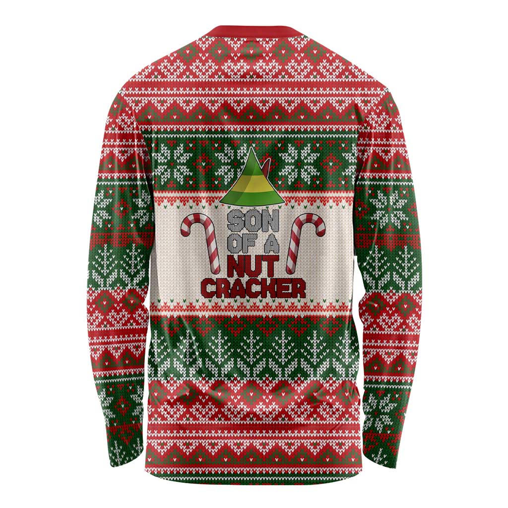 Son Of A Nut Cracker Christmas Long Sleeve Shirt Xmas Holiday Patterns - Wonder Print Shop