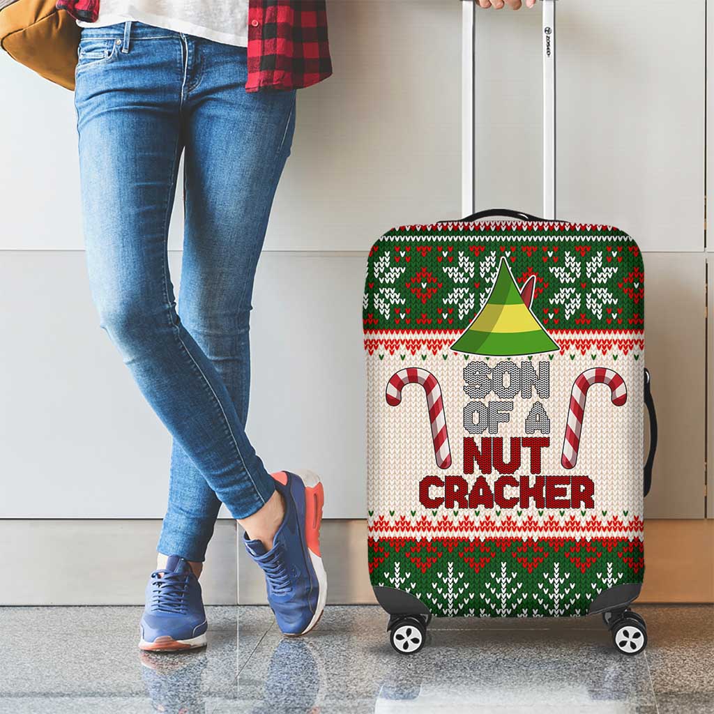 Son Of A Nut Cracker Christmas Luggage Cover Xmas Holiday Patterns - Wonder Print Shop