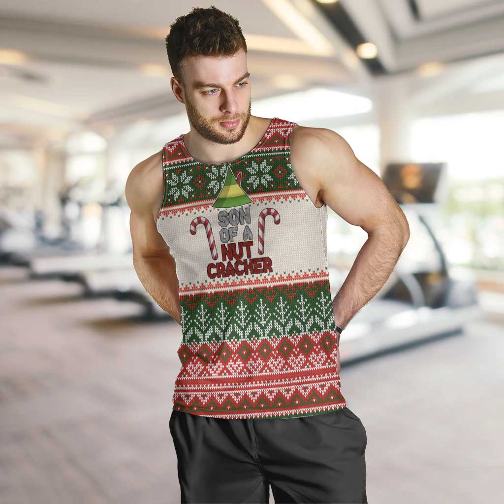 Son Of A Nut Cracker Christmas Men Tank Top Xmas Holiday Patterns - Wonder Print Shop