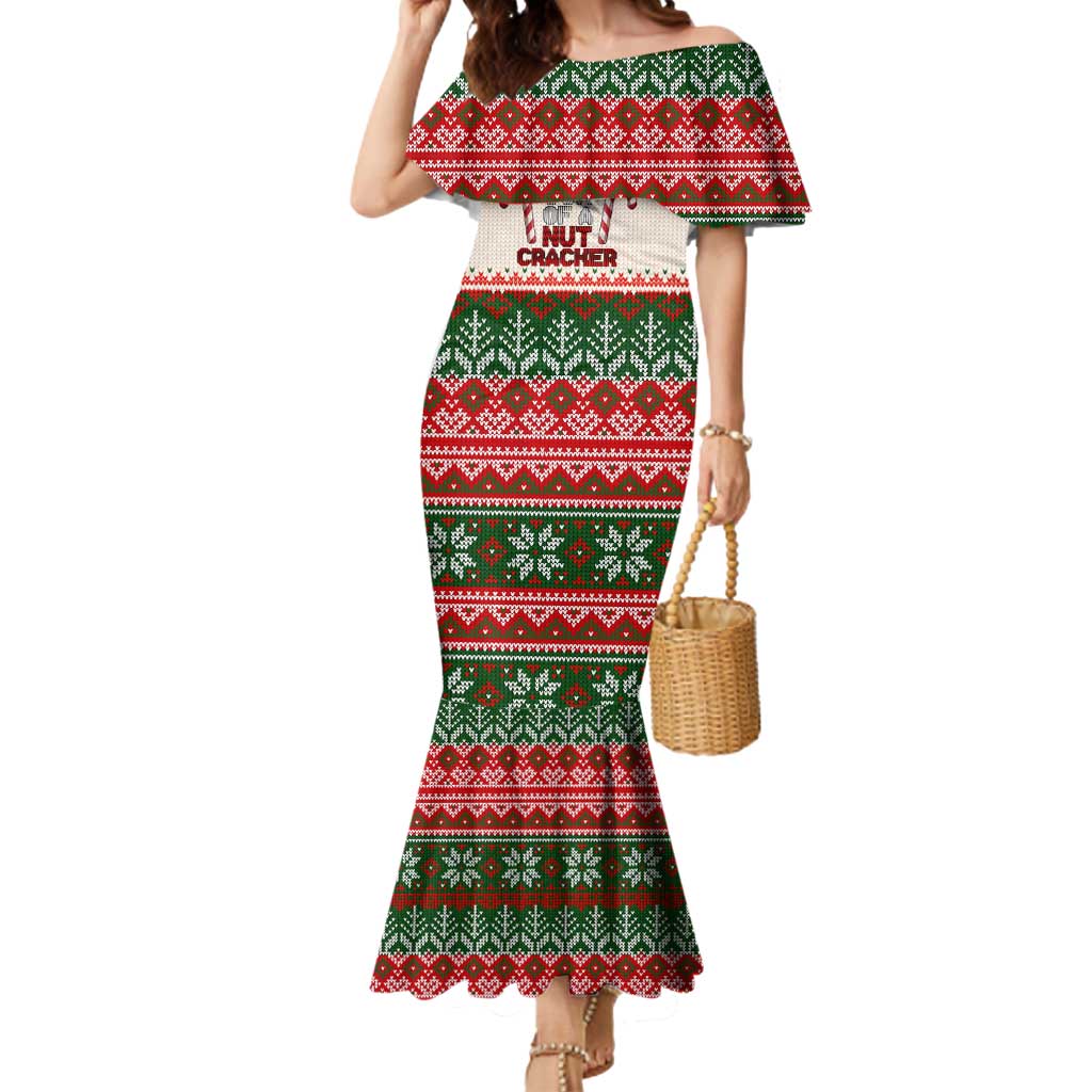Son Of A Nut Cracker Christmas Mermaid Dress Xmas Holiday Patterns - Wonder Print Shop