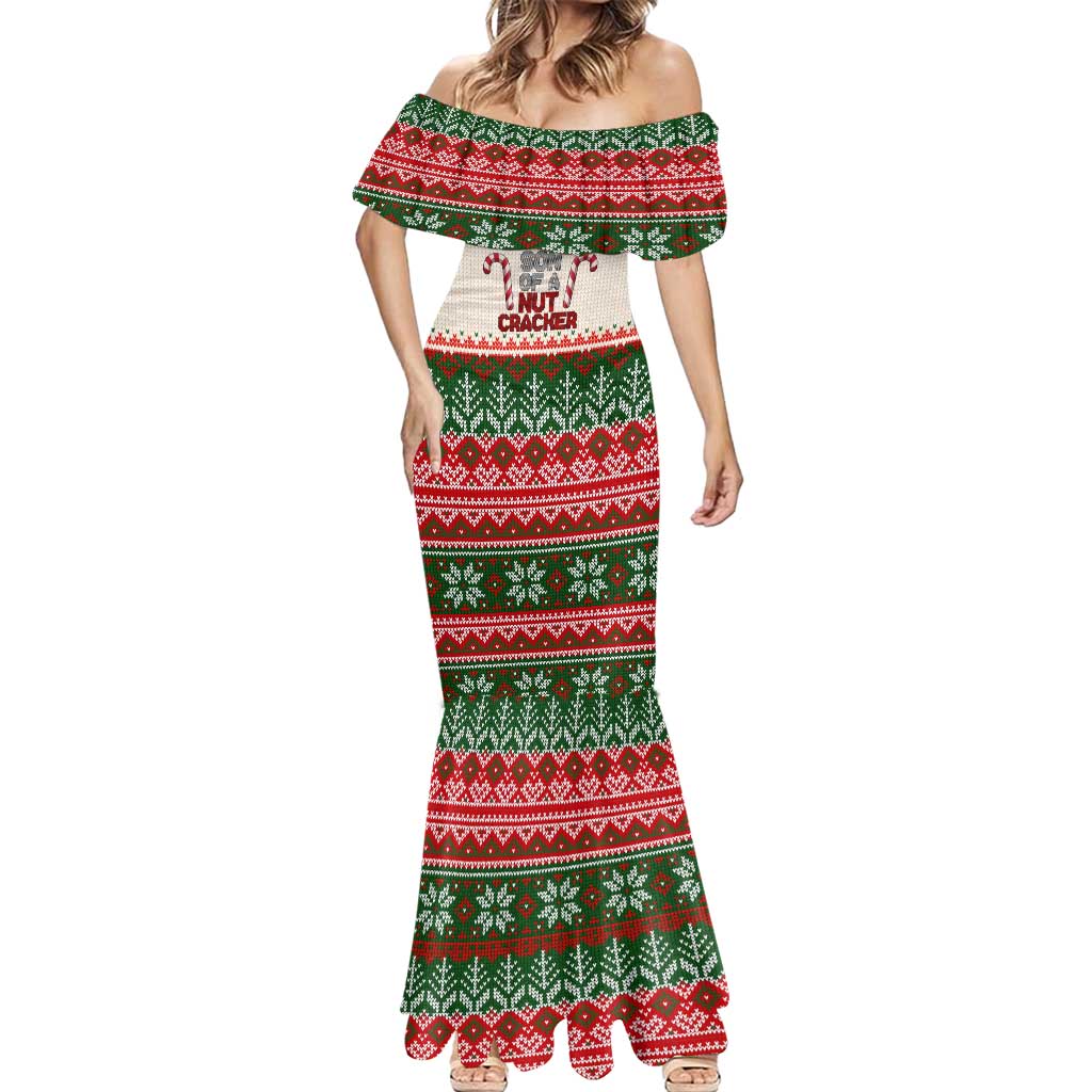 Son Of A Nut Cracker Christmas Mermaid Dress Xmas Holiday Patterns - Wonder Print Shop