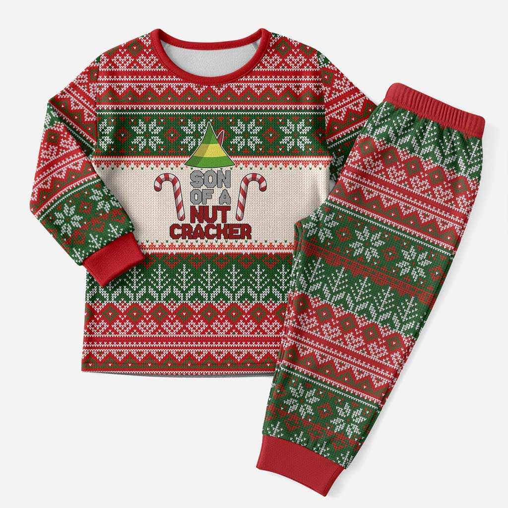 Son Of A Nut Cracker Christmas Pajama Set Xmas Holiday Patterns - Wonder Print Shop