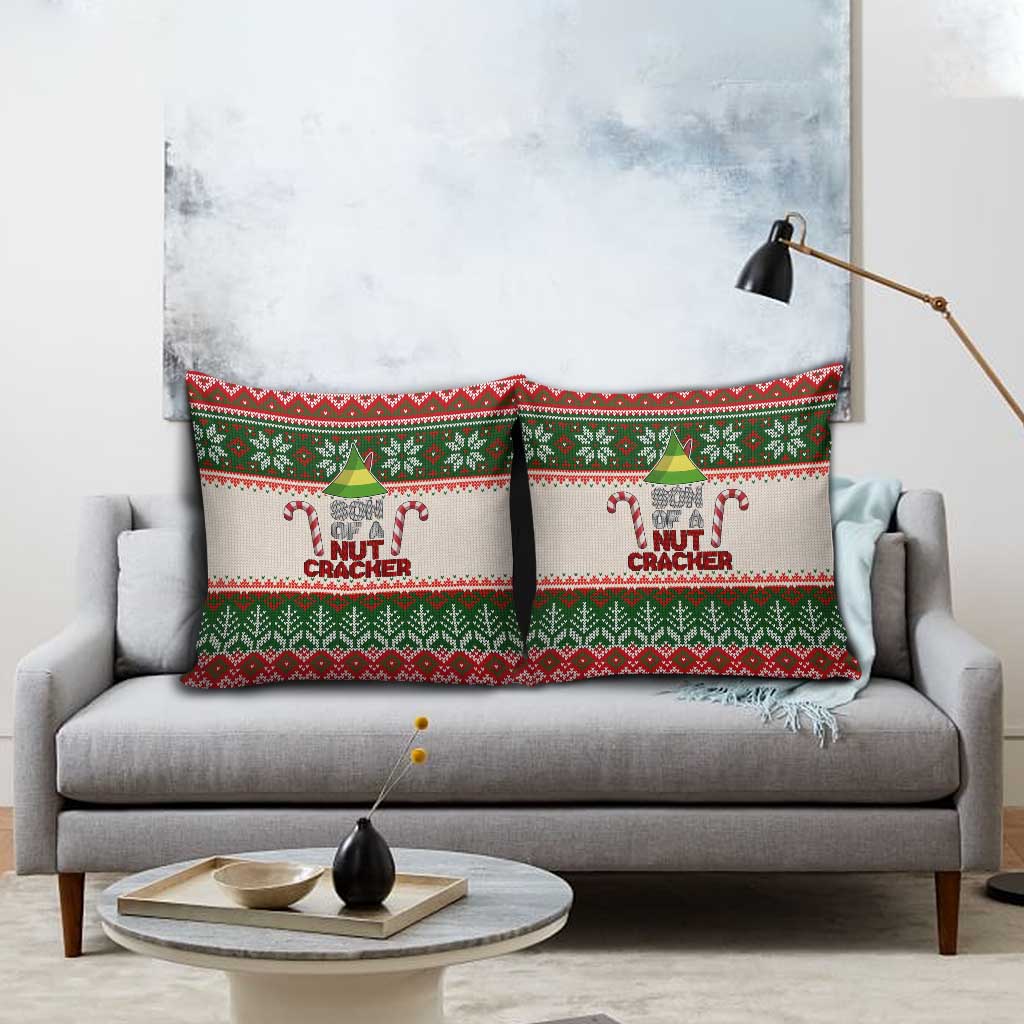 Son Of A Nut Cracker Christmas Pillow Cover Xmas Holiday Patterns - Wonder Print Shop