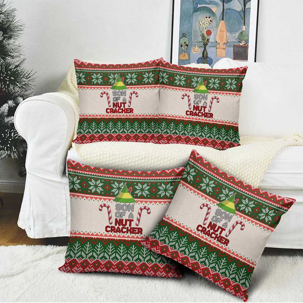 Son Of A Nut Cracker Christmas Pillow Cover Xmas Holiday Patterns - Wonder Print Shop
