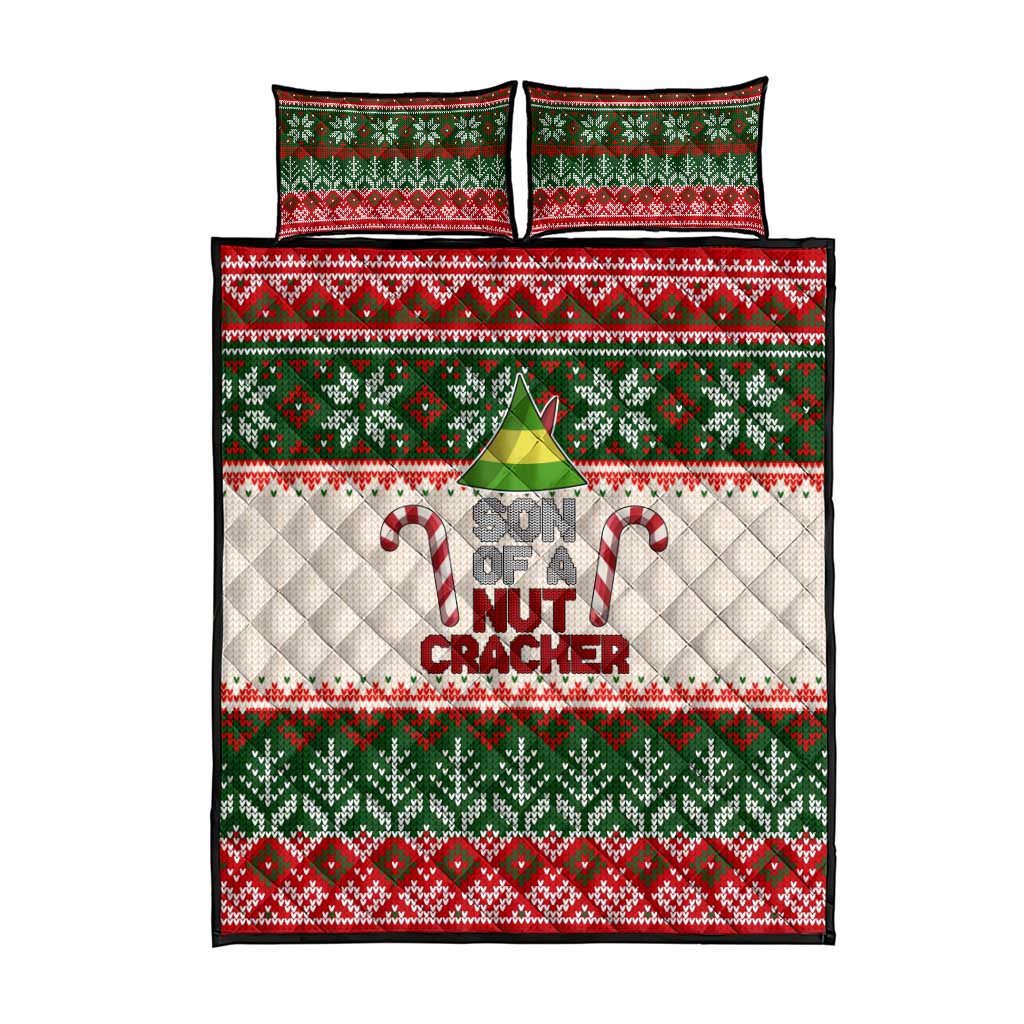 Son Of A Nut Cracker Christmas Quilt Bed Set Xmas Holiday Patterns - Wonder Print Shop