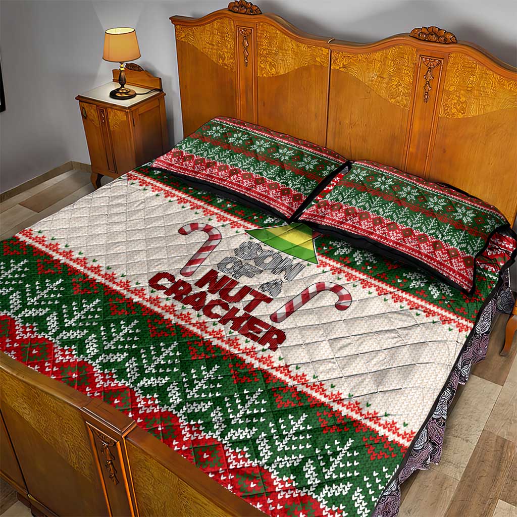 Son Of A Nut Cracker Christmas Quilt Bed Set Xmas Holiday Patterns - Wonder Print Shop