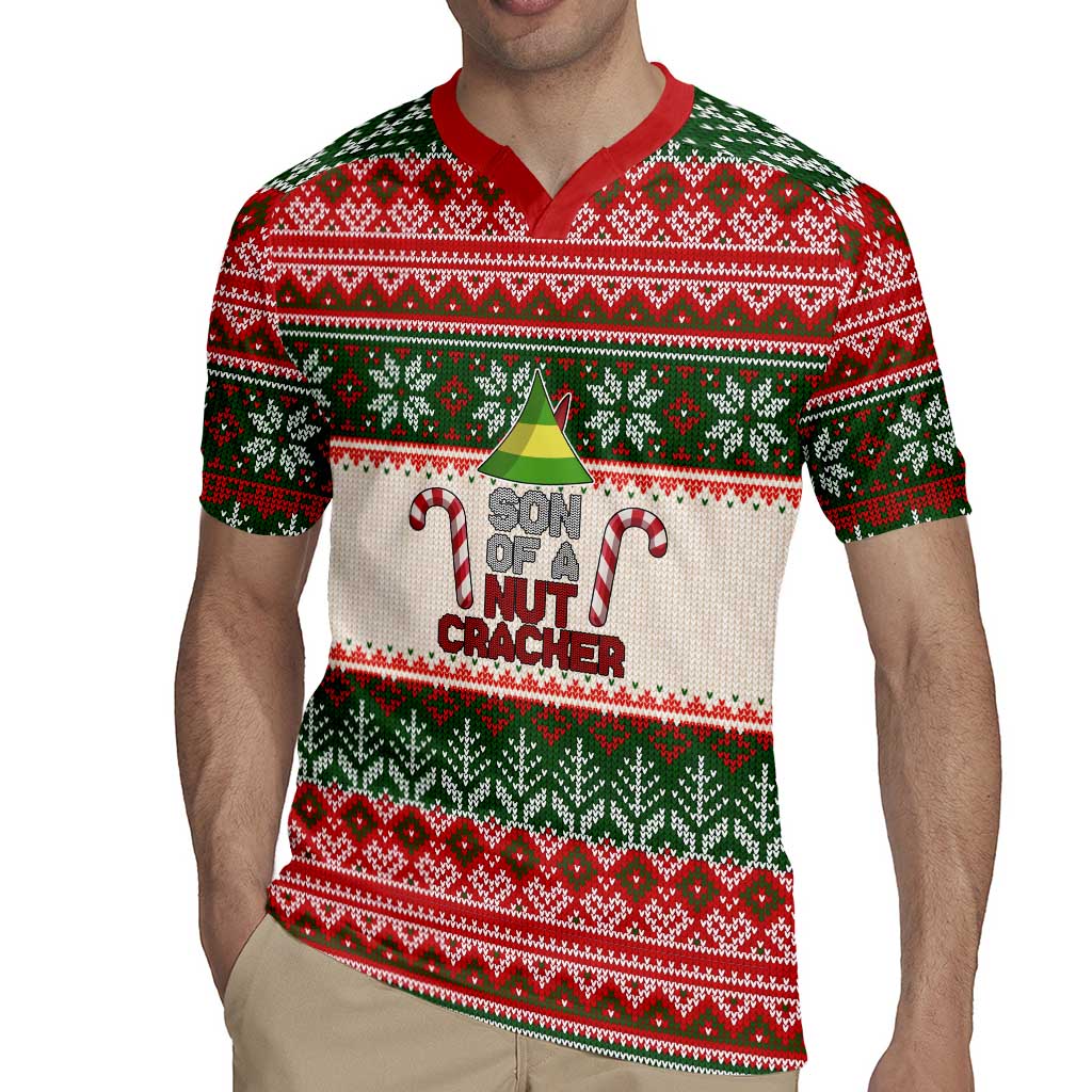 Son Of A Nut Cracker Christmas Rugby Jersey Xmas Holiday Patterns - Wonder Print Shop