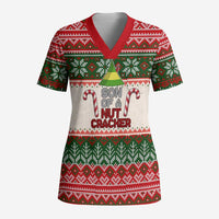 Son Of A Nut Cracker Christmas Scrub Top Xmas Holiday Patterns - Wonder Print Shop