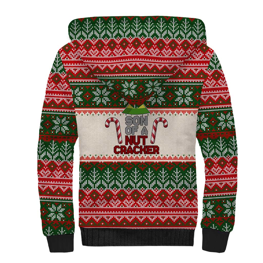 Son Of A Nut Cracker Christmas Sherpa Hoodie Xmas Holiday Patterns - Wonder Print Shop