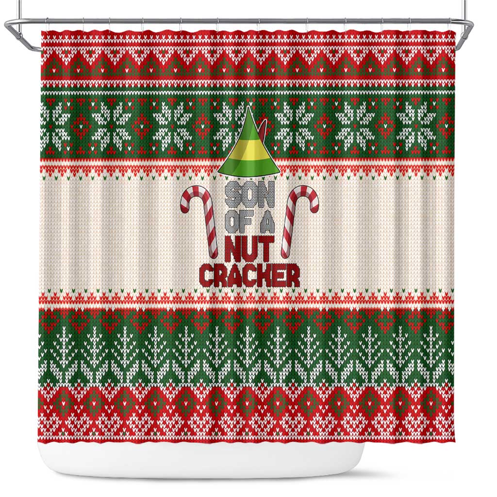 Son Of A Nut Cracker Christmas Shower Curtain Xmas Holiday Patterns - Wonder Print Shop