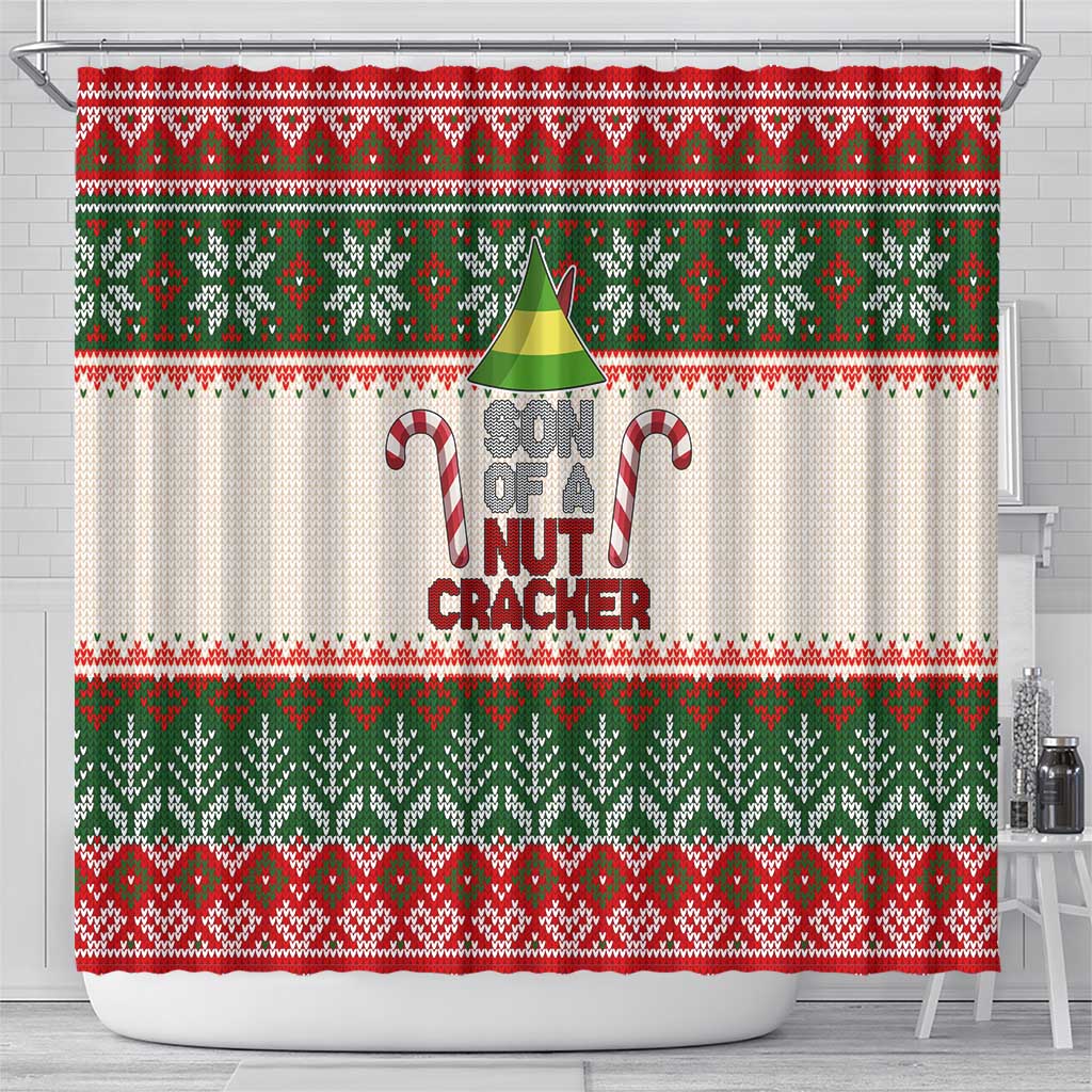 Son Of A Nut Cracker Christmas Shower Curtain Xmas Holiday Patterns - Wonder Print Shop