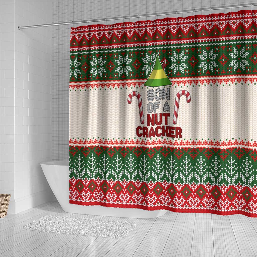 Son Of A Nut Cracker Christmas Shower Curtain Xmas Holiday Patterns - Wonder Print Shop