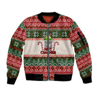 Son Of A Nut Cracker Christmas Sleeve Zip Bomber Jacket Xmas Holiday Patterns - Wonder Print Shop