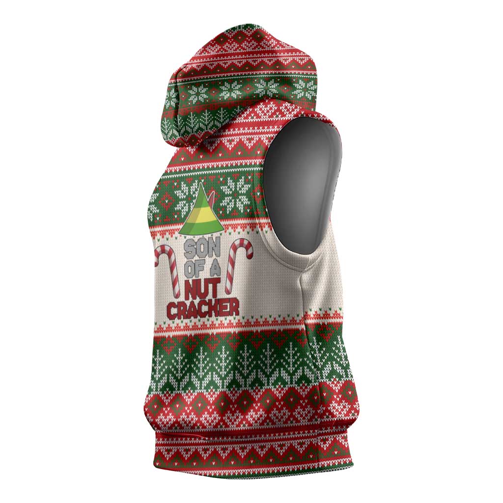Son Of A Nut Cracker Christmas Sleeveless Hoodie Xmas Holiday Patterns - Wonder Print Shop