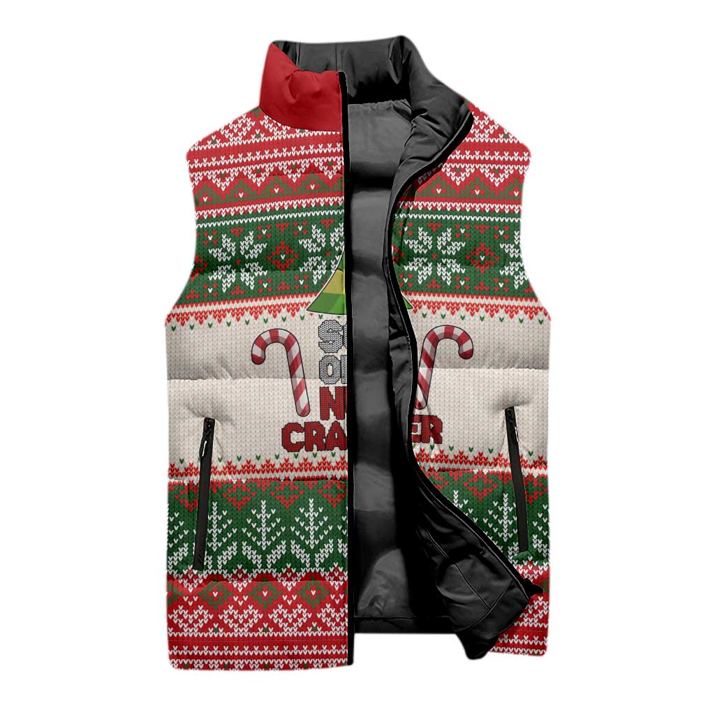 Son Of A Nut Cracker Christmas Sleeveless Puffer Jacket Xmas Holiday Patterns - Wonder Print Shop