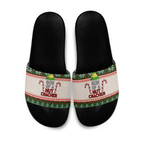 Son Of A Nut Cracker Christmas Slide Sandals Xmas Holiday Patterns - Wonder Print Shop