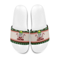 Son Of A Nut Cracker Christmas Slide Sandals Xmas Holiday Patterns - Wonder Print Shop