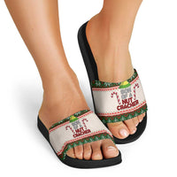 Son Of A Nut Cracker Christmas Slide Sandals Xmas Holiday Patterns - Wonder Print Shop