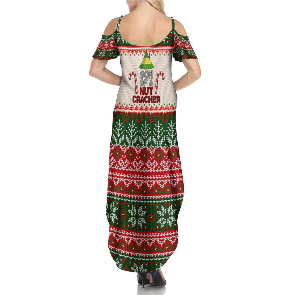 Son Of A Nut Cracker Christmas Summer Maxi Dress Xmas Holiday Patterns - Wonder Print Shop