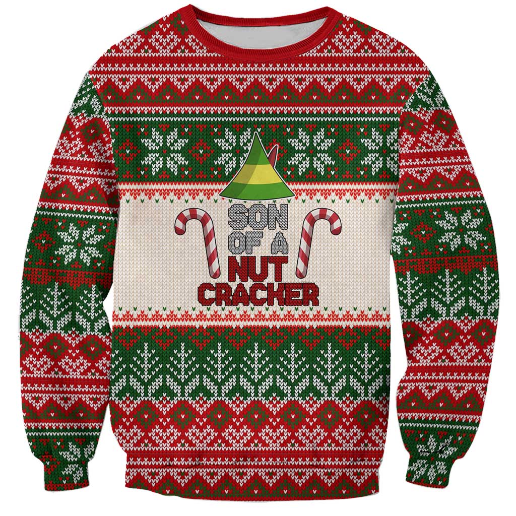 Son Of A Nut Cracker Christmas Sweatshirt Xmas Holiday Patterns - Wonder Print Shop