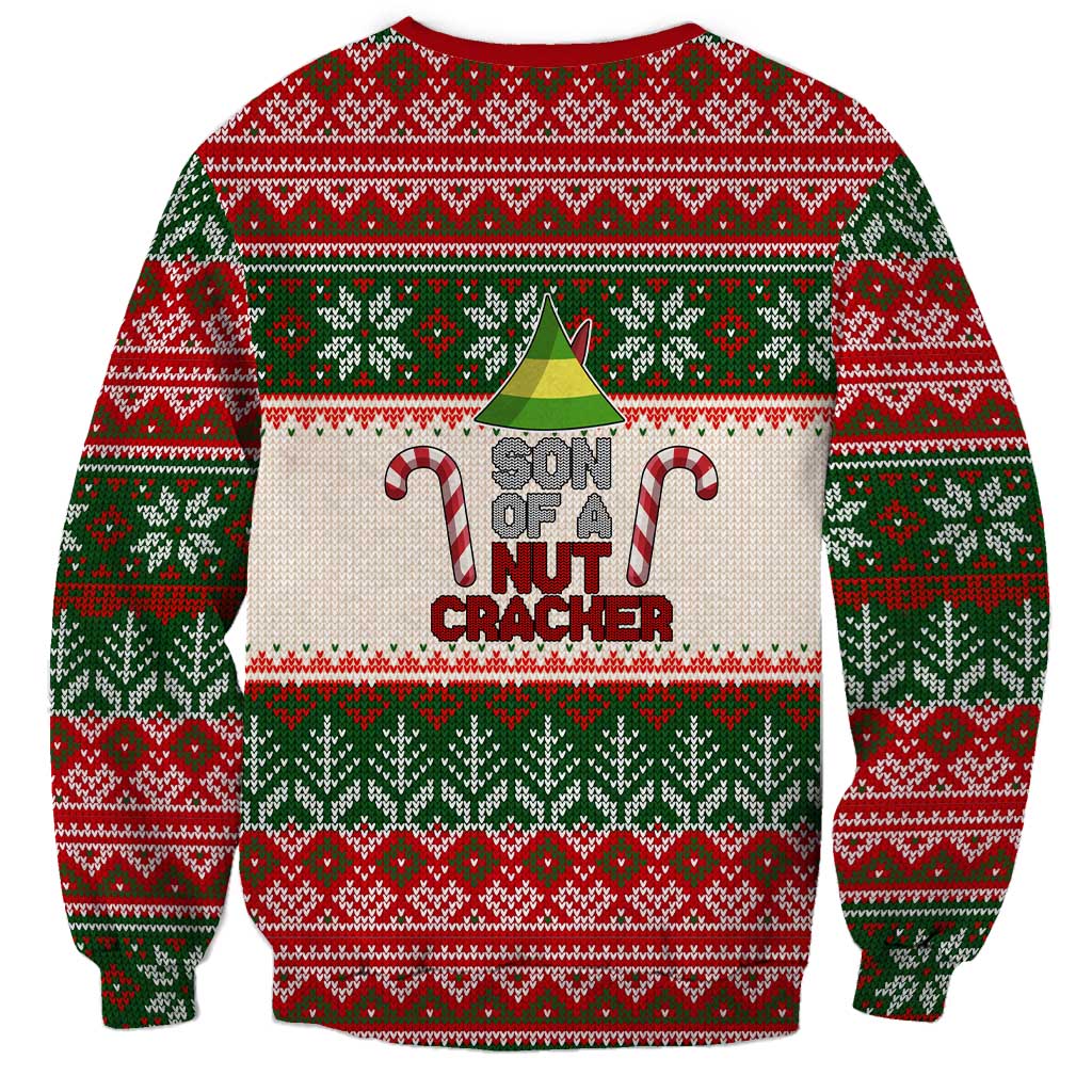 Son Of A Nut Cracker Christmas Sweatshirt Xmas Holiday Patterns - Wonder Print Shop