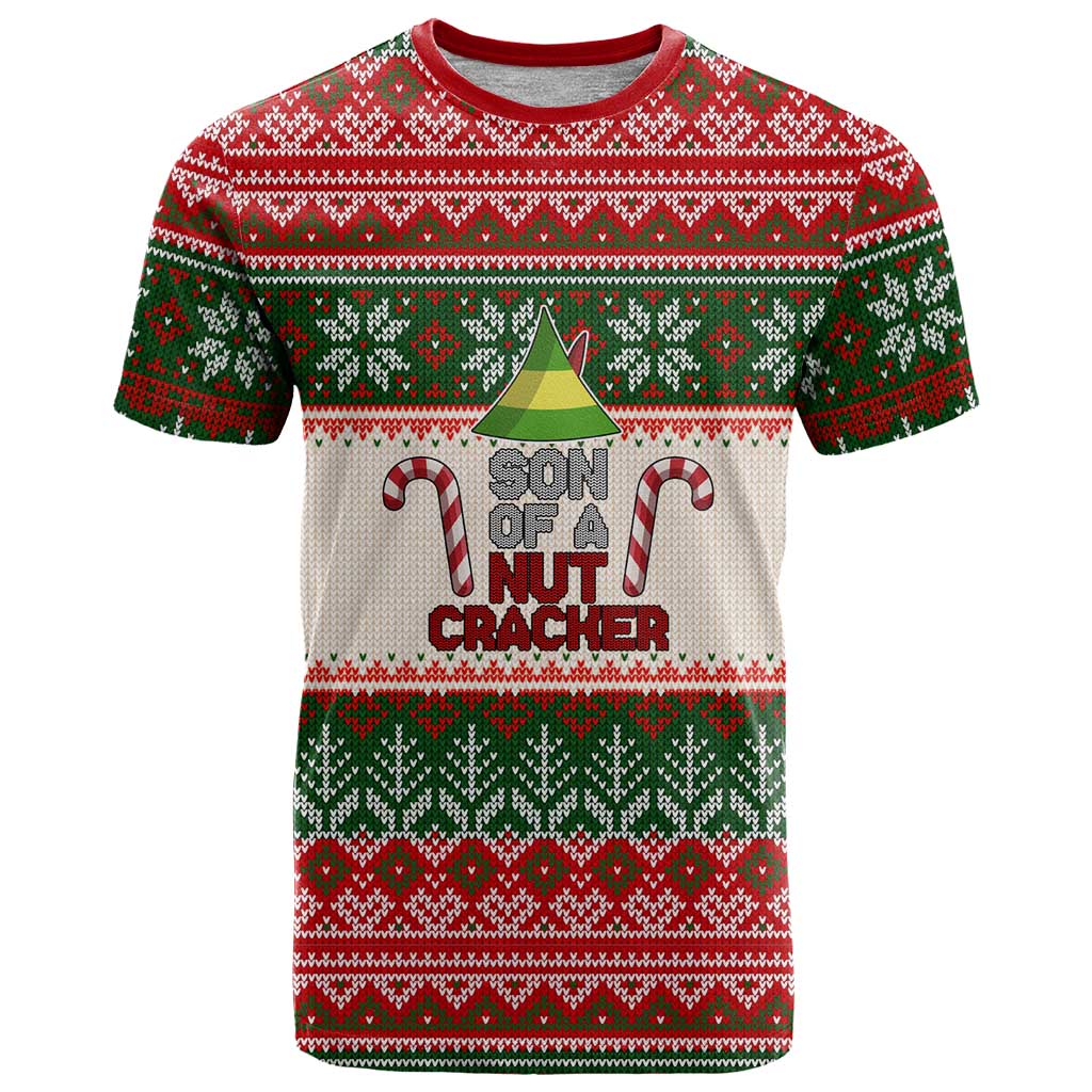 Son Of A Nut Cracker Christmas T Shirt Xmas Holiday Patterns - Wonder Print Shop