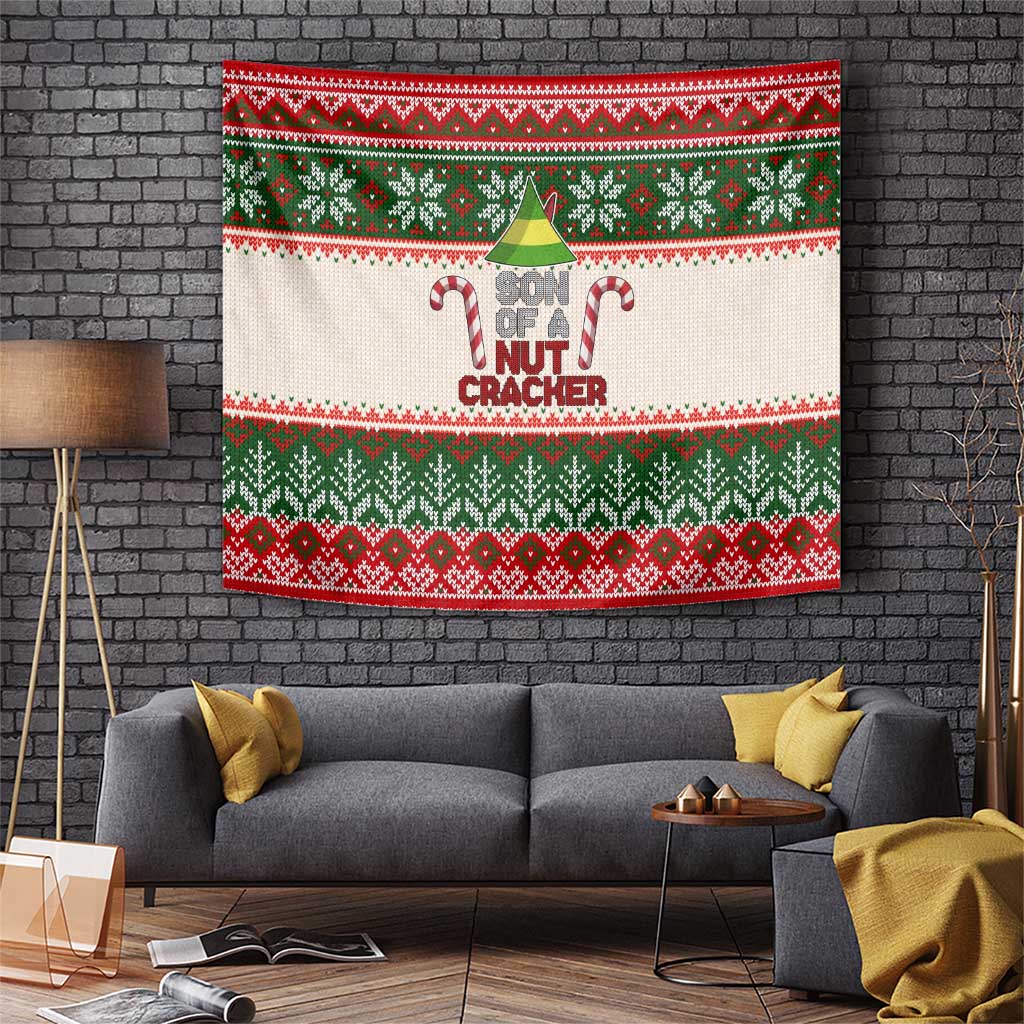 Son Of A Nut Cracker Christmas Tapestry Xmas Holiday Patterns - Wonder Print Shop