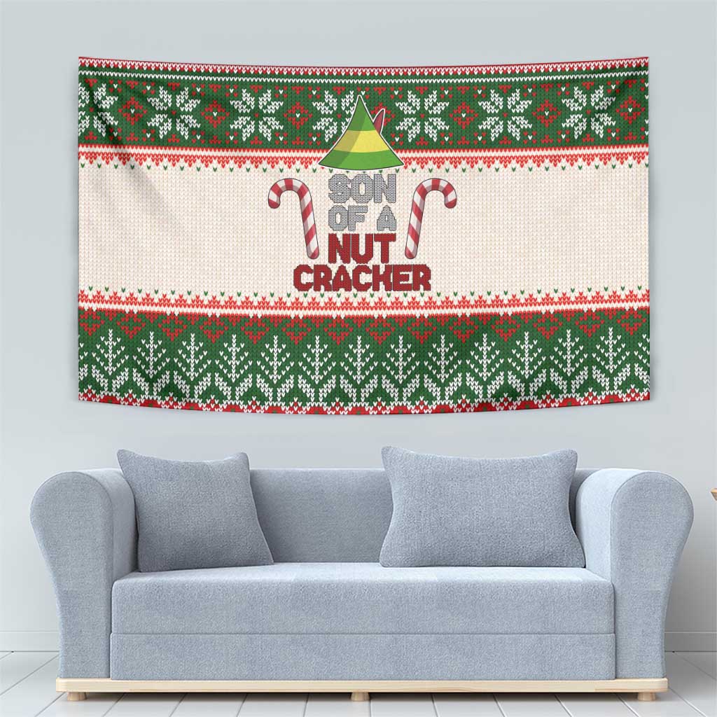 Son Of A Nut Cracker Christmas Tapestry Xmas Holiday Patterns - Wonder Print Shop