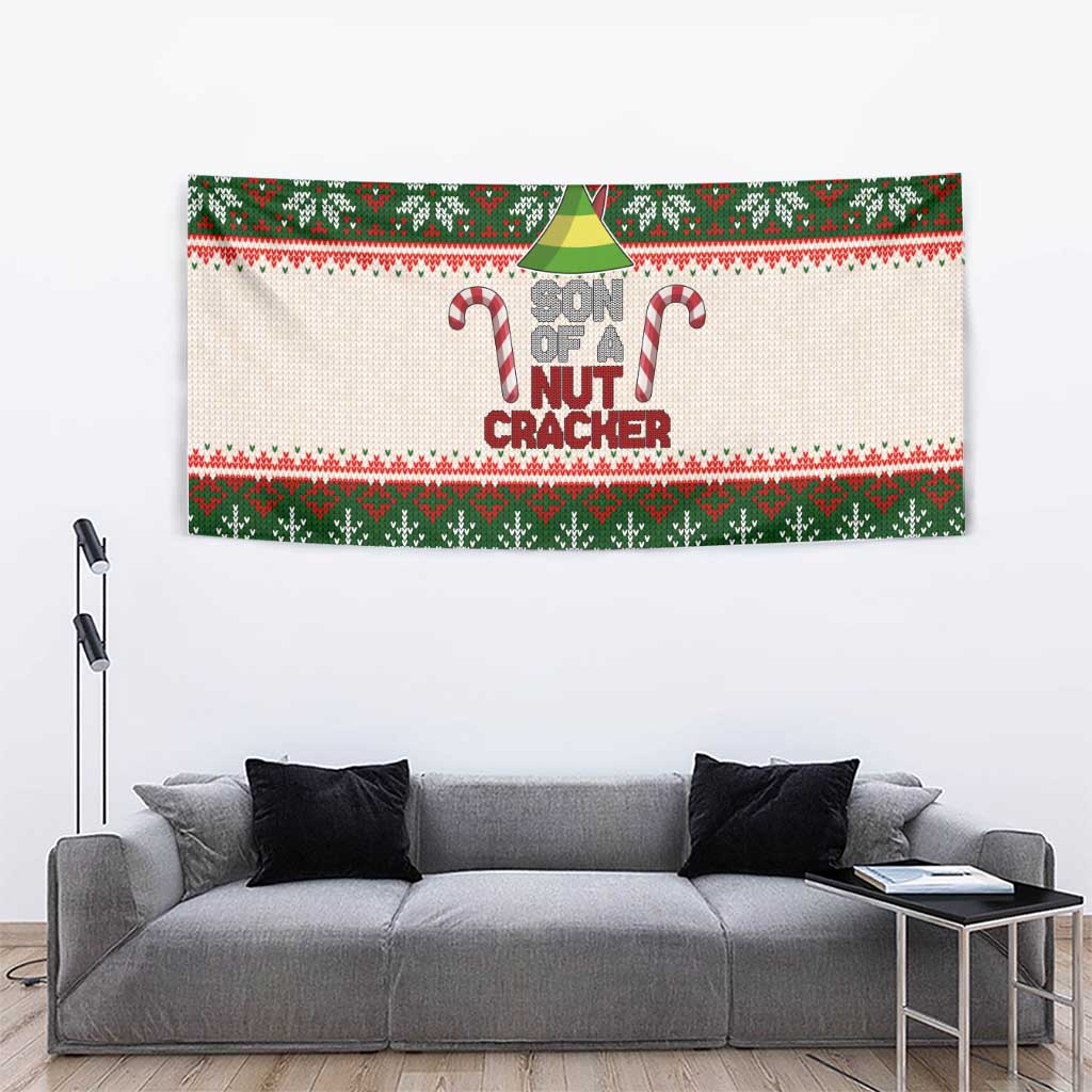 Son Of A Nut Cracker Christmas Tapestry Xmas Holiday Patterns - Wonder Print Shop