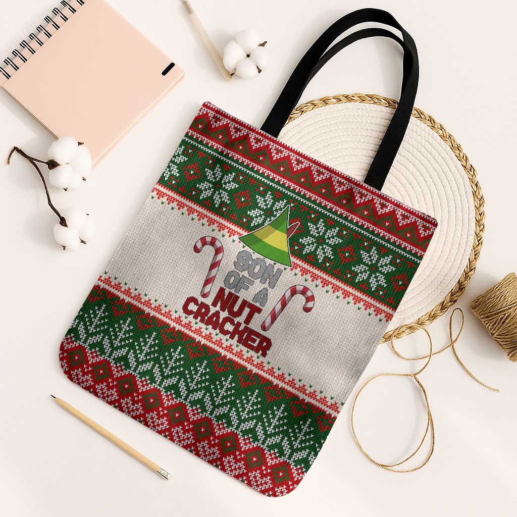 Son Of A Nut Cracker Christmas Tote Bag Xmas Holiday Patterns - Wonder Print Shop