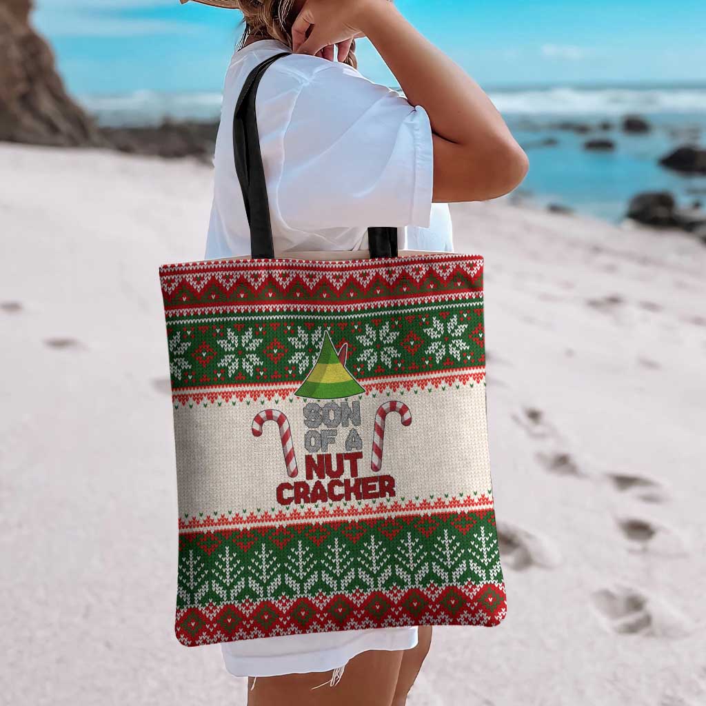 Son Of A Nut Cracker Christmas Tote Bag Xmas Holiday Patterns - Wonder Print Shop