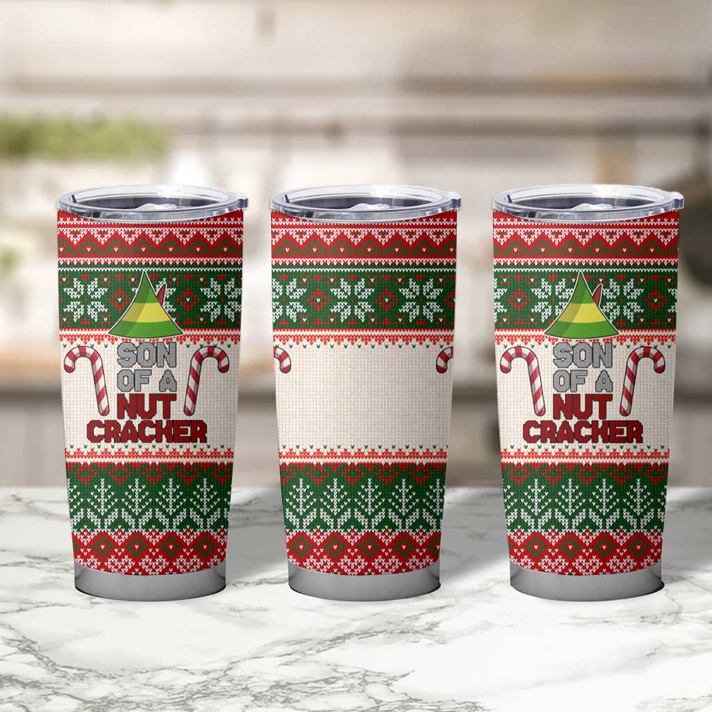 Son Of A Nut Cracker Christmas Tumbler Cup Xmas Holiday Patterns - Wonder Print Shop