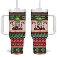 Son Of A Nut Cracker Christmas Tumbler With Handle Xmas Holiday Patterns - Wonder Print Shop