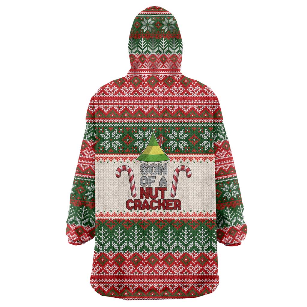 Son Of A Nut Cracker Christmas Wearable Blanket Hoodie Xmas Holiday Patterns - Wonder Print Shop