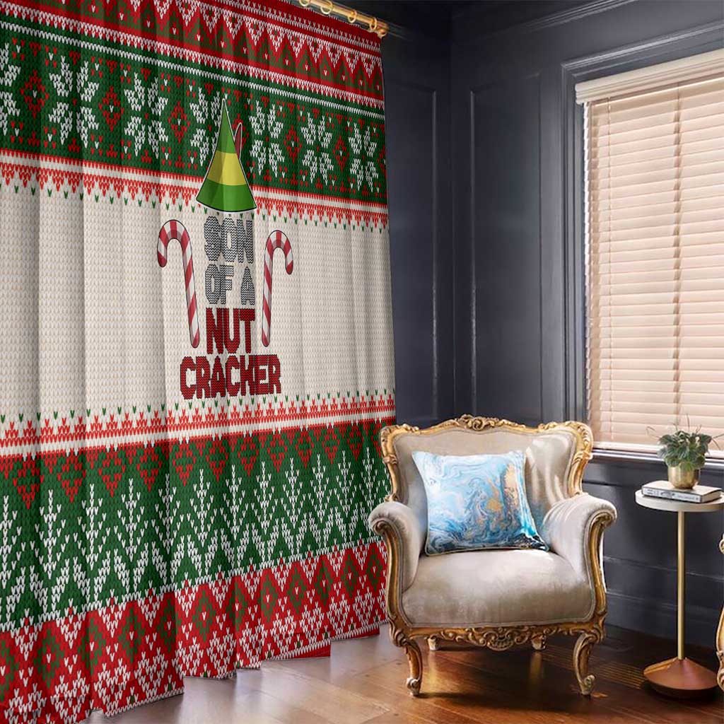 Son Of A Nut Cracker Christmas Window Curtain Xmas Holiday Patterns - Wonder Print Shop