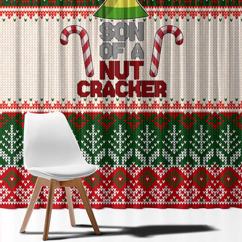 Son Of A Nut Cracker Christmas Window Curtain Xmas Holiday Patterns - Wonder Print Shop