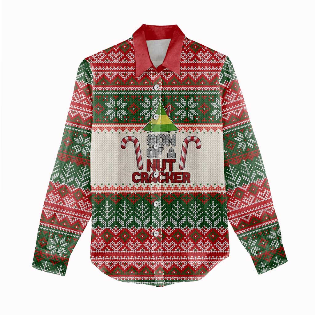 Son Of A Nut Cracker Christmas Women Casual Shirt Xmas Holiday Patterns - Wonder Print Shop