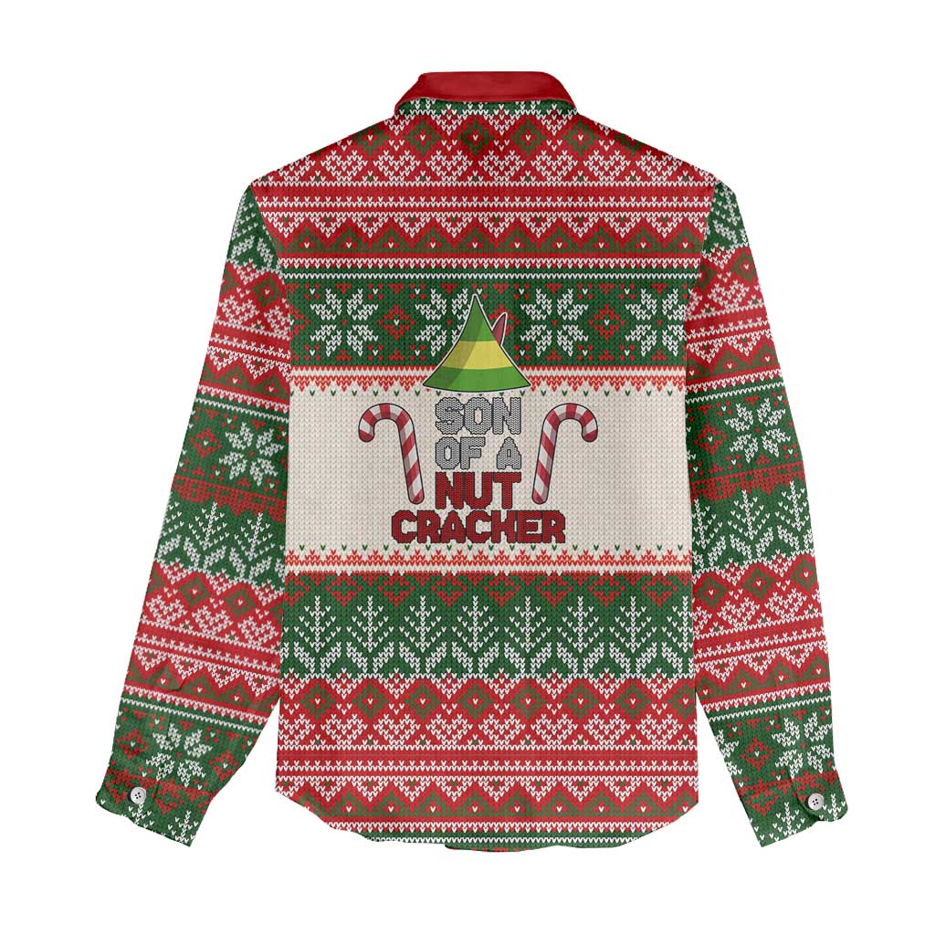Son Of A Nut Cracker Christmas Women Casual Shirt Xmas Holiday Patterns - Wonder Print Shop
