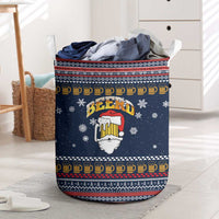 Santa Beerd Christmas Laundry Basket Xmas Holiday Patterns - Wonder Print Shop