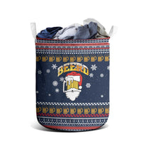 Santa Beerd Christmas Laundry Basket Xmas Holiday Patterns - Wonder Print Shop