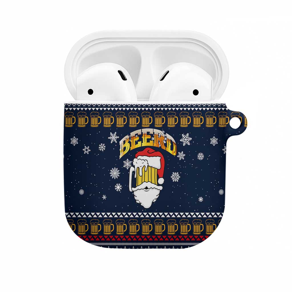 Santa Beerd Christmas AirPods Case Xmas Holiday Patterns - Wonder Print Shop