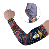 Santa Beerd Christmas Arm Sleeves Xmas Holiday Patterns - Wonder Print Shop