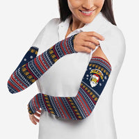 Santa Beerd Christmas Arm Sleeves Xmas Holiday Patterns - Wonder Print Shop