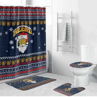 Santa Beerd Christmas Bathroom Set Xmas Holiday Patterns - Wonder Print Shop