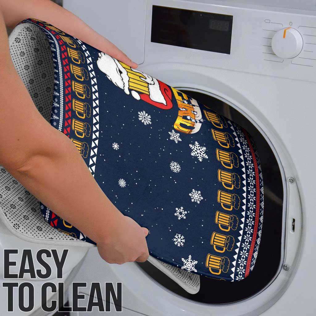 Santa Beerd Christmas Bathroom Set Xmas Holiday Patterns - Wonder Print Shop
